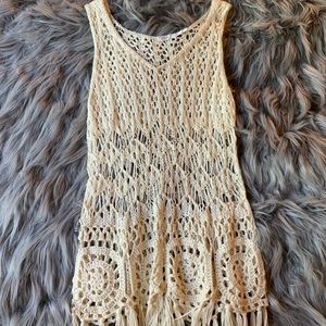 White knit tank top